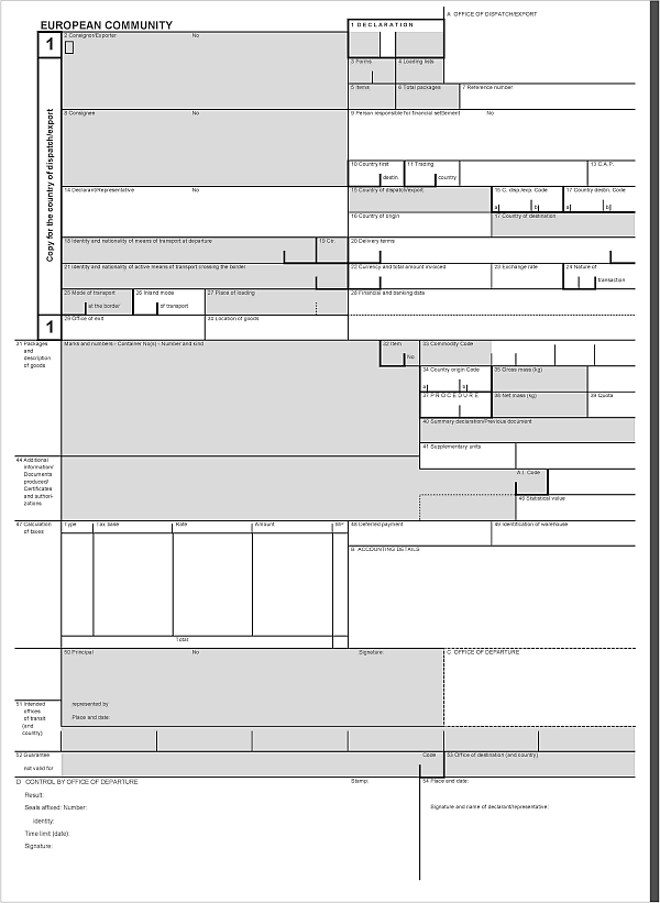 This picture represents a single administrative document