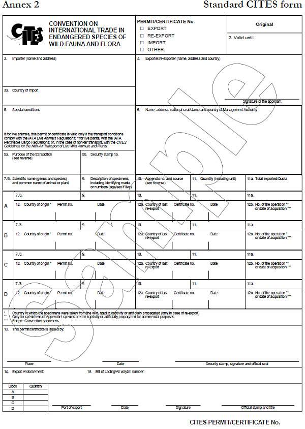 CITES Permit — Single Window for Logistics // Luxembourg