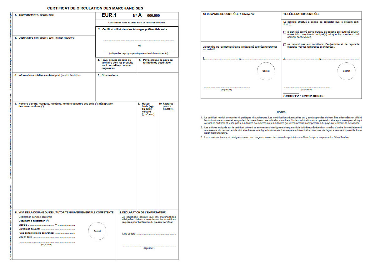 Certificat D Origine Preferentielle Formalites Demarches Single Window For Logistics Luxembourg