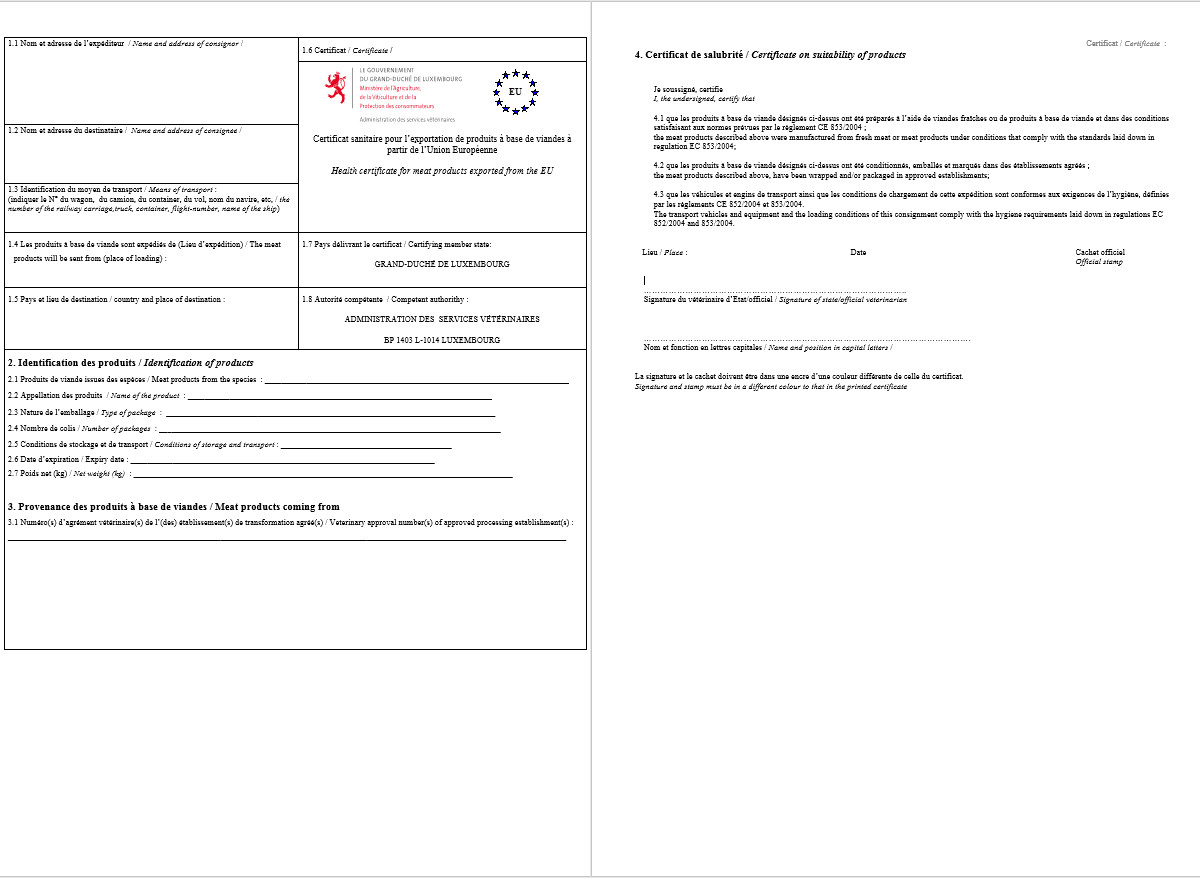 Veterinary Health Certificate Template Sampletemplate.my.id