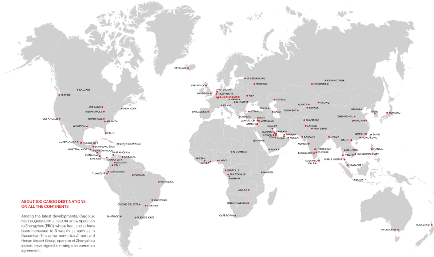 Global air-cargo connectivity - Why Luxembourg - Single Window for  Logistics - Luxembourg