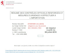 Doc 113 Summary of reinforced official controls and emergency measures at import